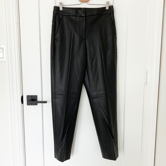 NWT J. Crew Black Kate Straight-leg Pant in Faux Leather - 4 - Picture 2 of 7